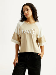 Women'S Brand Logo Relaxed Fit T-Shirt