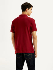 Men'S Solid Red Slim Fit Polo T-Shirt - Goyalsons ShopMax