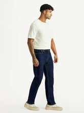 Men's 505 Dark Blue Straight Fit Mid Rise Jeans