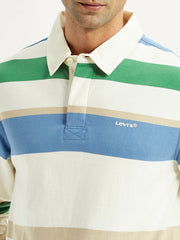 Men'S Striped Multi Color Slim Fit Polo T-Shirt - Goyalsons ShopMax