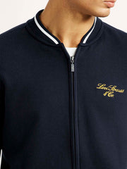 Men's Brand Logo Black Collar Neck Sweatshirt