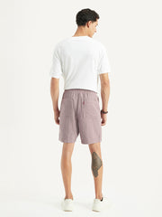 Men'S Mauve Regular Fit Shorts