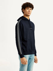 Men'S Graphic Black Hooded Sweatshirt