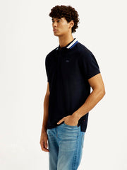 Men'S Solid Black Slim Fit Polo T-Shirt - Goyalsons ShopMax