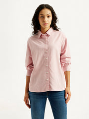 Women'S Striped Slim Fit Linen Shirt