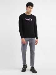 Men'S Printed Crew Neck Sweater