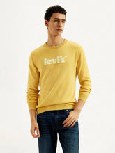 Men'S Brand Logo Yellow Crew Neck Sweater