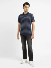 Men'S Striped Slim Fit Polo T-Shirt
