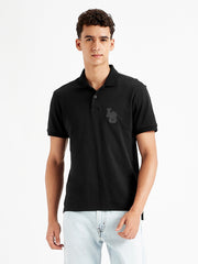 Men'S Solid Slim Fit Polo T-Shirt