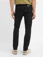 Back view of Levi's men's 511 black slim fit mid-rise jeans with classic five-pocket design.