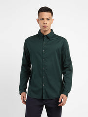 Men'S Solid Spread Collar Shirt