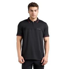 Skechers-Men's T-Shirts & Polos-Tonal Panel Runner POLO-TP0063ID-BLK-2XL
