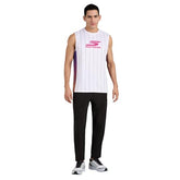 Skechers Men Basketball Striper White Tank TOP