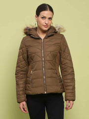 Madame Corduroy Two In One Brown Quilted Jacket