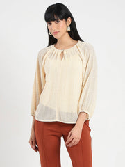 Madame Ladies Western Top H/S M5S18923 001 Beige