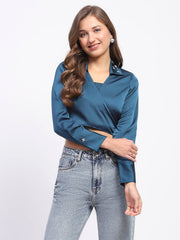 Madame Ladies Western Shirt F/S M3W18101 136 Teal