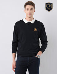 Self Design Brand Regular Fit Sweatshirt