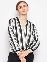 Madame Striped Black Shirt