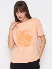 Madame Ladies Western Top H/S M5S11245 030 Peach