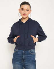 Madame Navy Hood Neck Sweatshirt