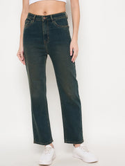 Madame Ladies Western Jeans M4W24149 206 Green Tinted