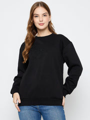Madame Ladies Western Sweat Shirt M5W22246 002 Black