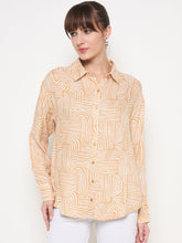 Madame Ladies Western Shirt F/S M4W18232 004 Brown