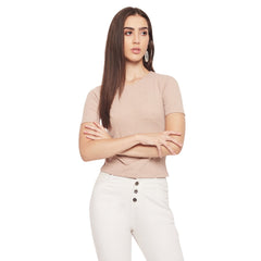 Madame Keyhole Detailed Beige Top