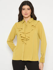 Madame Ladies Western Top H/S M4W18327 044 Yellow