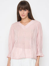 Madame Ladies Western Top H/S M5S18922 030 Peach