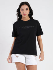 Madame Ladies Western Top H/S M5S11451 002 Black