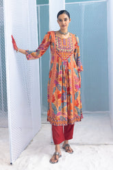 Sabhyata Ladies Western Kurti 3Pcs Set 249Anc1008 Multi