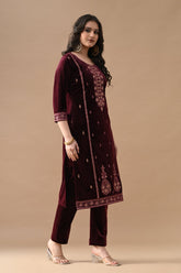 Sabhyata Ladies Western Kurti 3Pcs Set 2511Sr1060V Mehroon