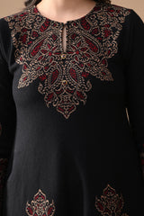 Winter Black Printed Woven Co-Ord Set