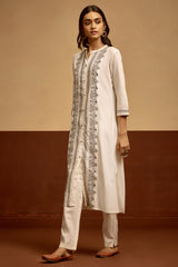 Sabhyata Ladies Western Kurti 2Pcs Set 251Ad594B White