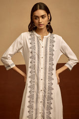 Sabhyata Ladies Western Kurti 2Pcs Set 251Ad594B White