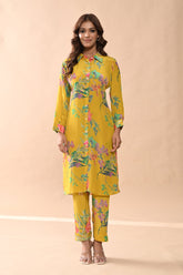 Sabhyata Ladies Western Kurti 2Pcs Set 251Eof2501 Yellow
