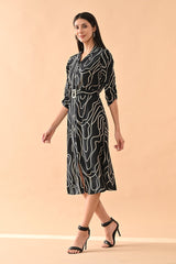 Sabhyata Ladies Western Kurti Gown 251Gi23812 Black