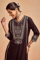 Sabhyata Ladies Western Kurti 2Pcs Set 251Pb5636 Black