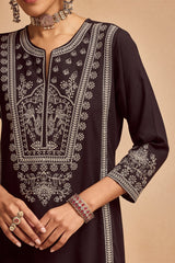 Sabhyata Ladies Western Kurti 2Pcs Set 251Pb5636 Black