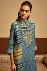 Sabhyata Ladies Western Kurti 3Pcs Set 251Rj2501 Blue