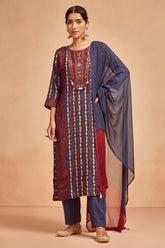 Sabhyata Ladies Western Kurti 3Pcs Set 251Rj2503 Blue