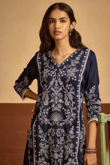 Sabhyata Ladies Western Kurti 2Pcs Set 251Ssc2410 Blue