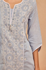 Sabhyata Ladies Western Kurti 3Pcs Set 251Vls7078 Blue