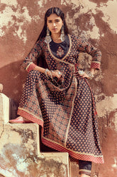 Sabhyata Ladies Western Kurti 3Pcs Set 252Ah1267 Black