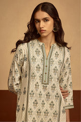 Sabhyata Ladies Western Kurti 2Pcs Set 252Dh1364 Cream