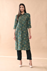Sabhyata Ladies Western Kurti 2Pcs Set 252Eof2503 Green