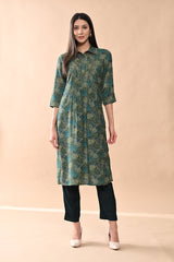 Sabhyata Ladies Western Kurti 2Pcs Set 252Eof2503 Green
