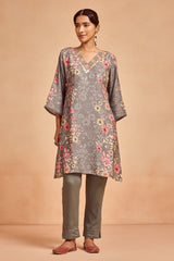 Sabhyata Ladies Western Kurti 2Pcs Set 252Kknx2503 Gray