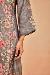 Sabhyata Ladies Western Kurti 2Pcs Set 252Kknx2503 Gray